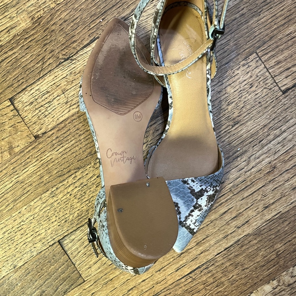 Crown Vintage Snakeskin Heels - Picture 4 of 4